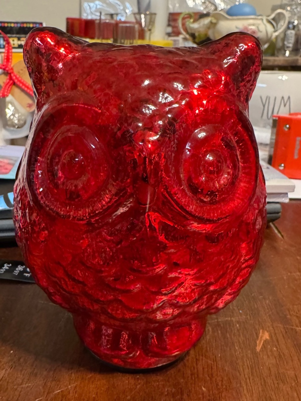 Red Glass Owl 🦉